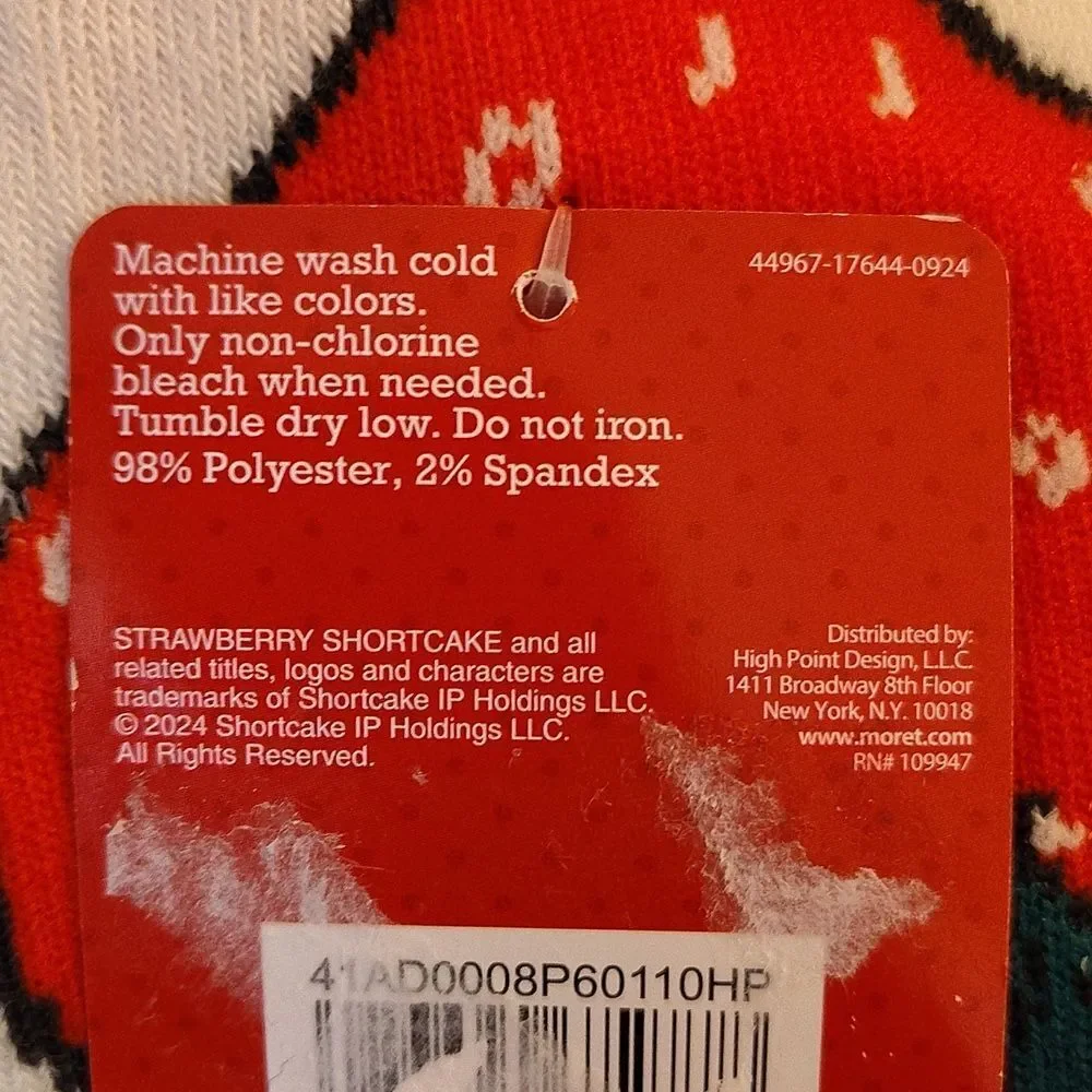Strawberry Shortcake Colorful No Show‎ Printed Socks 5 Pairs NWT